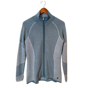 Smartwool Women’s Merino Wool Blend Metallic Full Zip Ski Sweater Medium